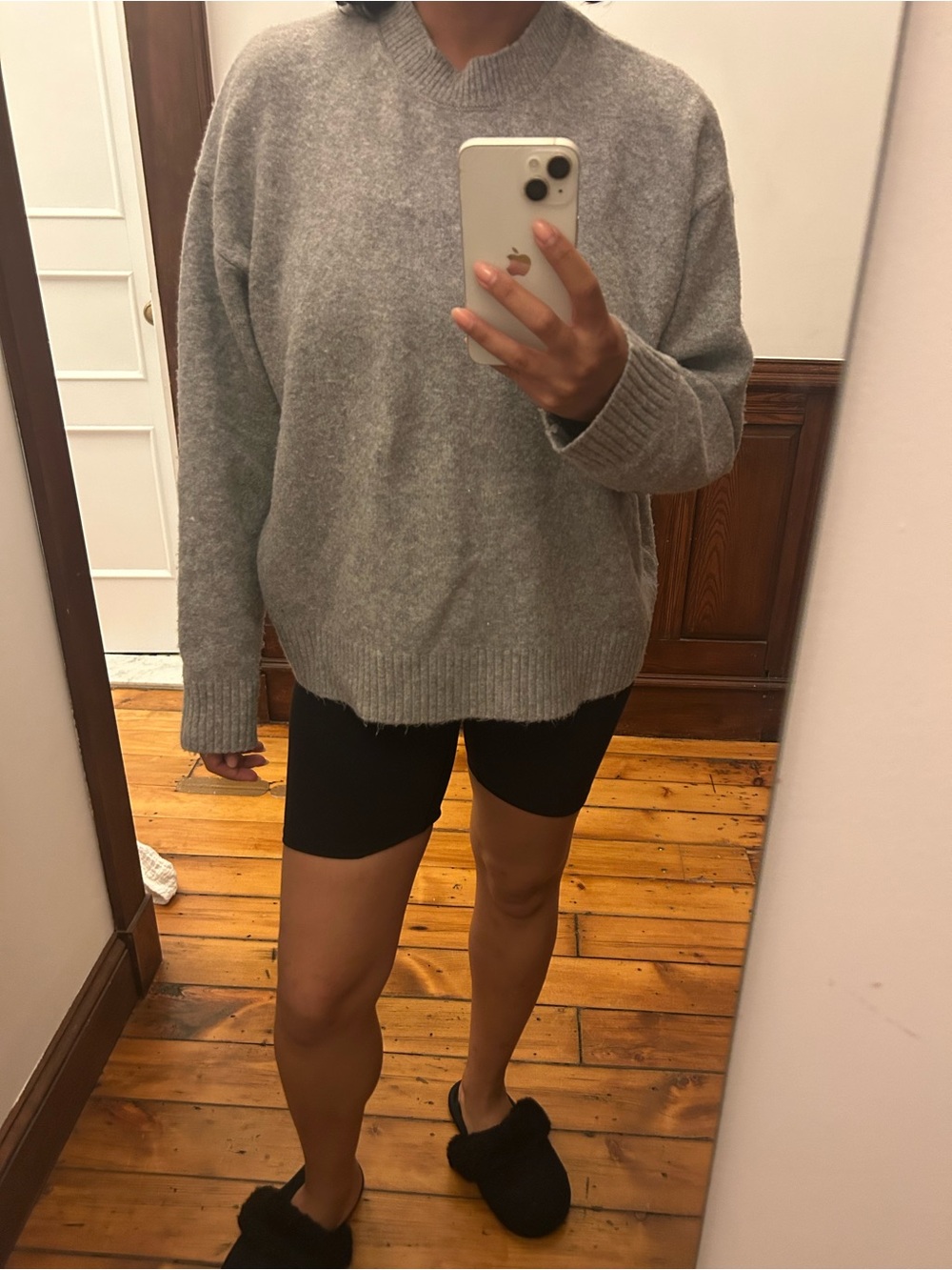 Mango Women’s Heather Gray Crewneck Sweater